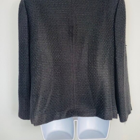 APT 9 Womens Plus 16W Jacket Black Blazer Long Sleeve Textured Waffle Weave - Picture 8 of 11